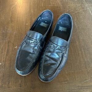 Vintage Nunn Bush Men's Classic Black Leather Loafers